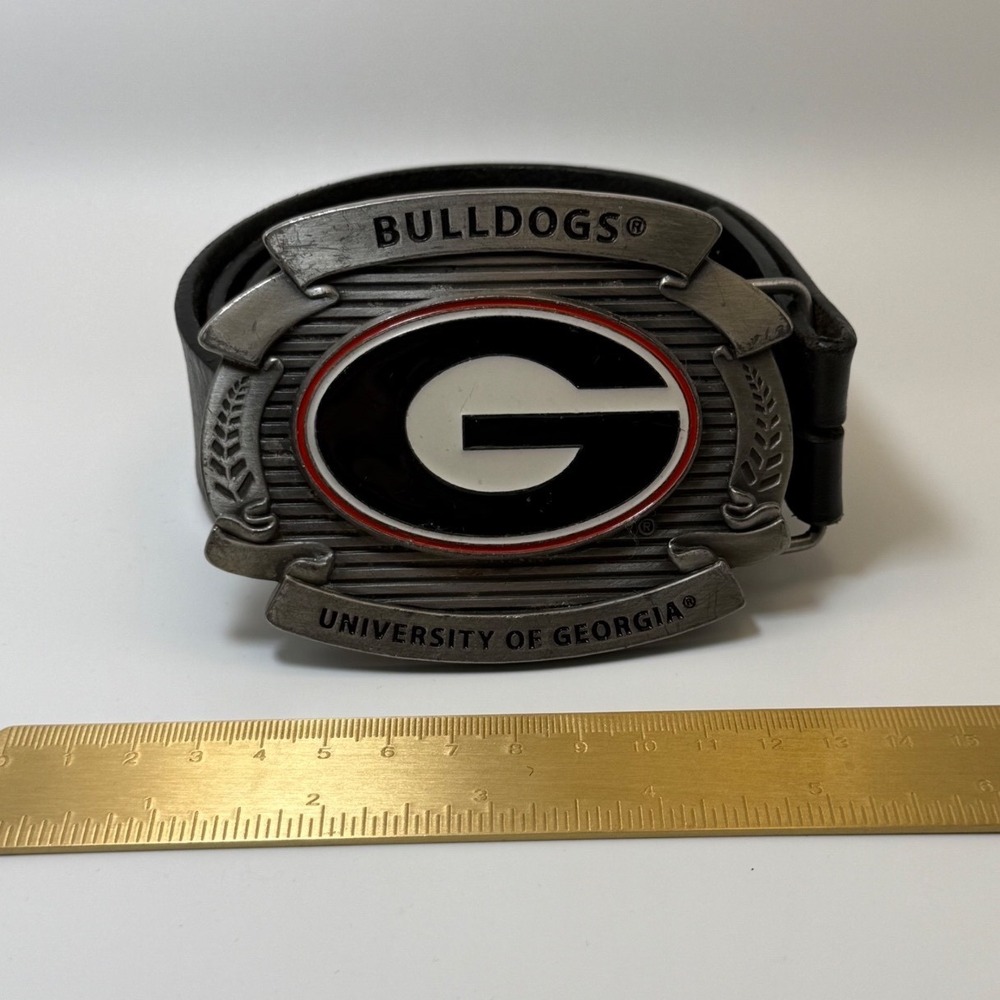 Georgia Bulldogs UGA 2005 Siskiyou Buckle Carhartt Leather Belt Size 52